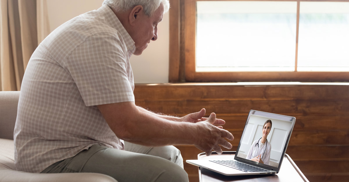 Senior Meeting With Doctor In A Telehealth Meeting