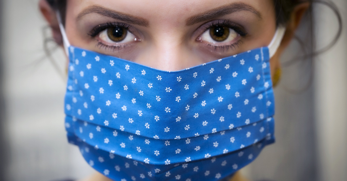 Female Wearing A Facial Mask During COVID-19